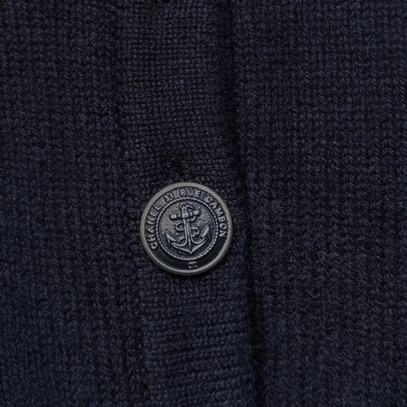 Chanel 2018 Navy Blue Cashmere Nautical Cardigan Sweater - Picture 4 of 12